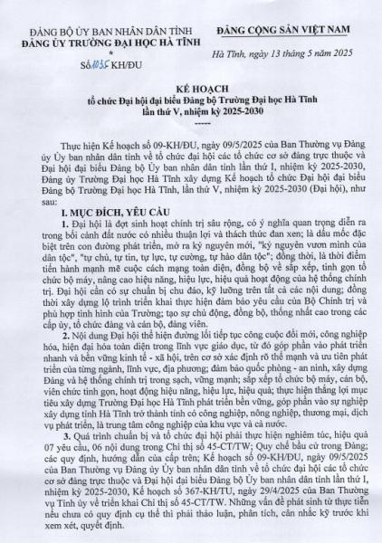 2 kh tổ chức đh đảng bộ lần v